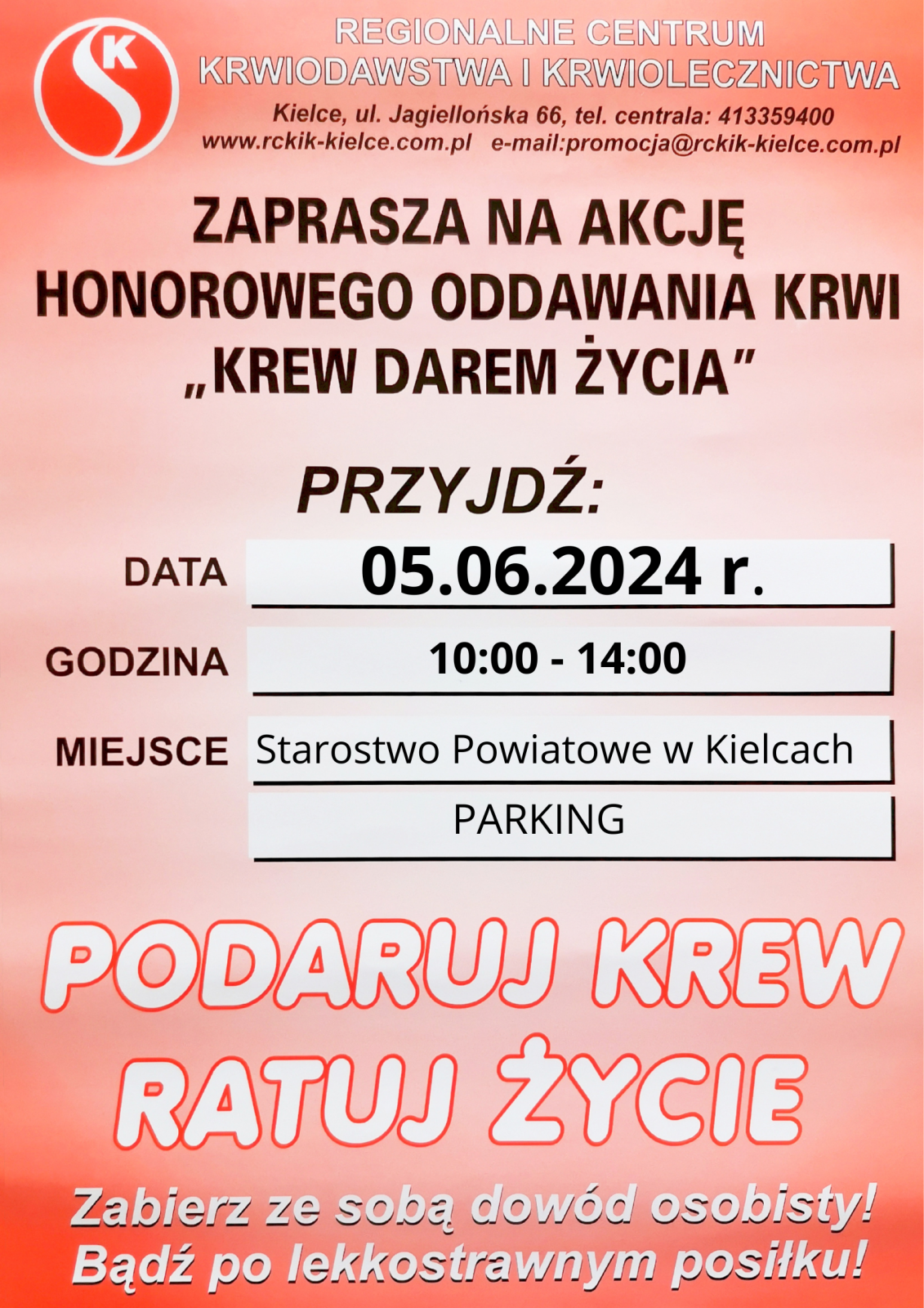 Akcja honorowego oddawania krwi